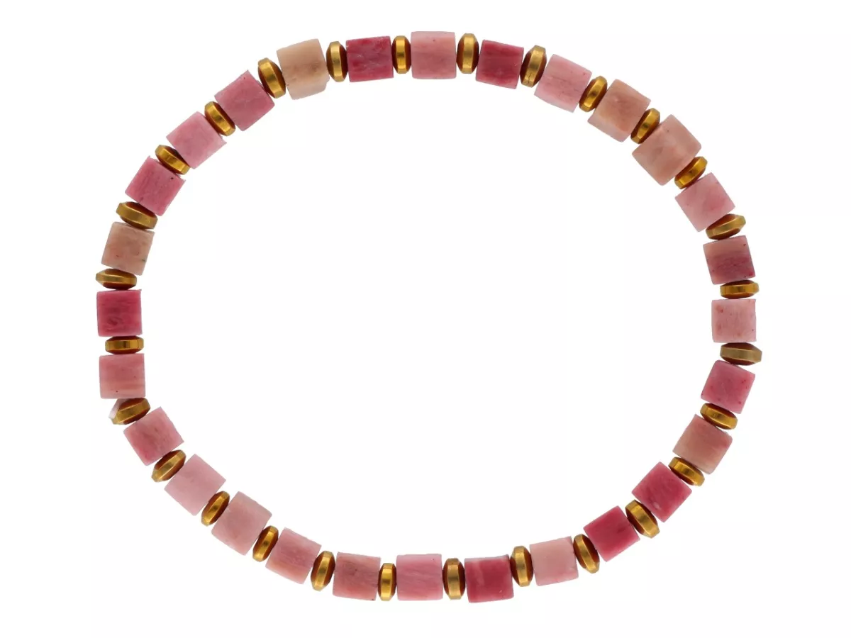 R4O84 BRANSOLETKA RODOCHROZYT I HEMATYT