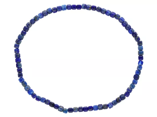 R4K83 BRANSOLETKA LAPIS LAZULI KOSTKI FASETOWANE 2,5 mm