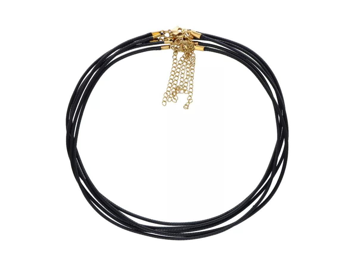 L3O74 BAZA NASZYJNIKA SZNUREK I STAL CHIRURGICZNA 40+5cm - 5 SZTUK