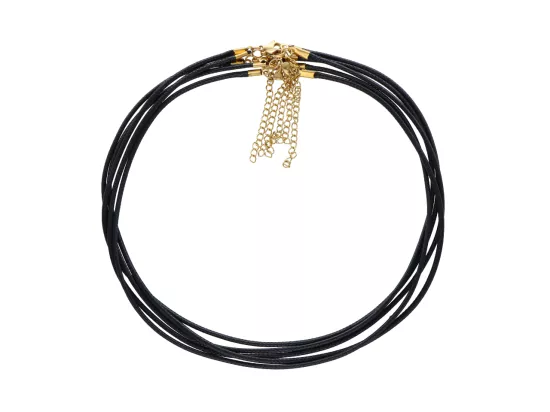 L3O74 BAZA NASZYJNIKA SZNUREK I STAL CHIRURGICZNA 40+5cm - 5 SZTUK