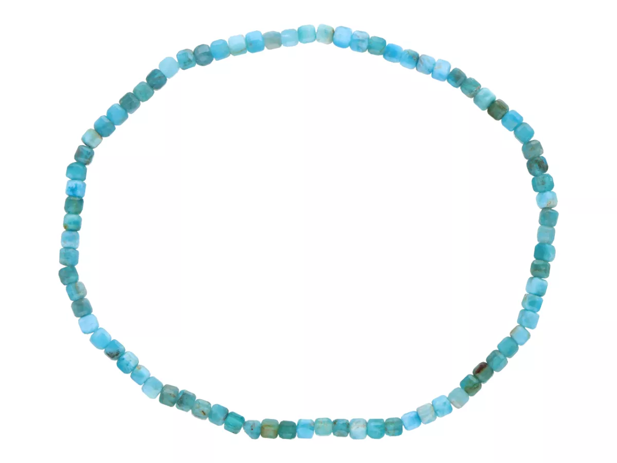 R4K80 BRANSOLETKA APATYT KOSTKI FASETOWANE 2,5 mm