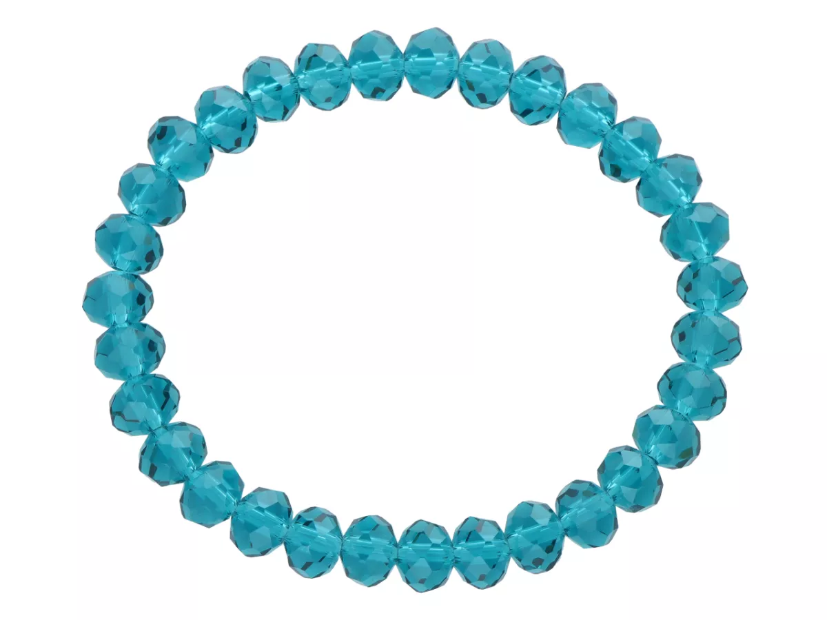 R4D15 BRANSOLETKA KRYSZTAŁKI 8 mm NA GUMCE