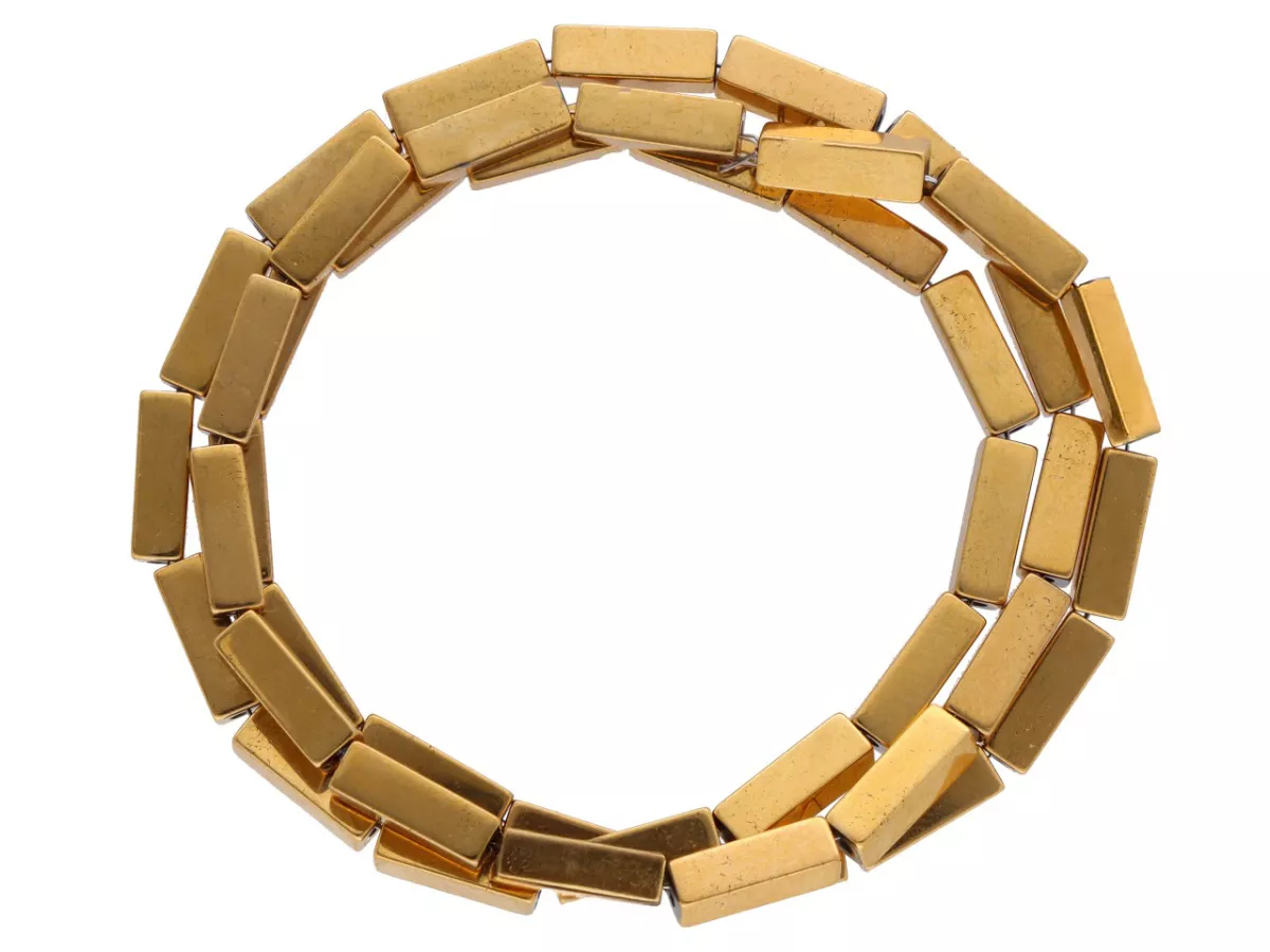 K7O78 HEMATYT MIODOWY PROSTOKĄTY 3/9 mm - 1 SZNUR