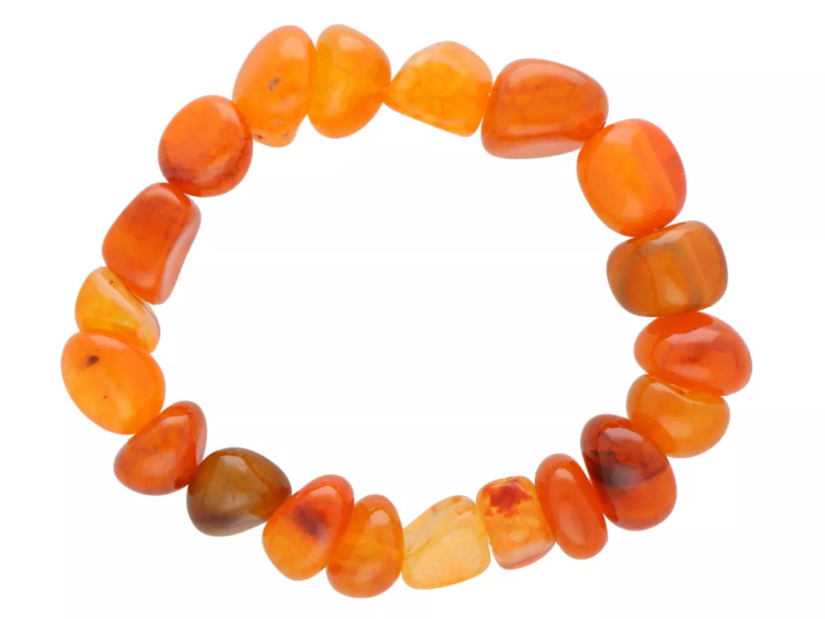 R4J35 BRANSOLETKA AGAT BRYŁKI