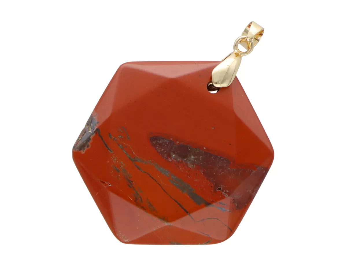 W2H78 WISIOR ZAWIESZKA JASPIS CZERWONY