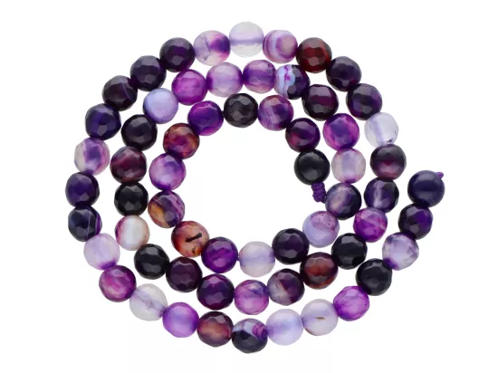 K7G26 AGAT KULE FASETOWANE 6 mm - 1 SZNUR