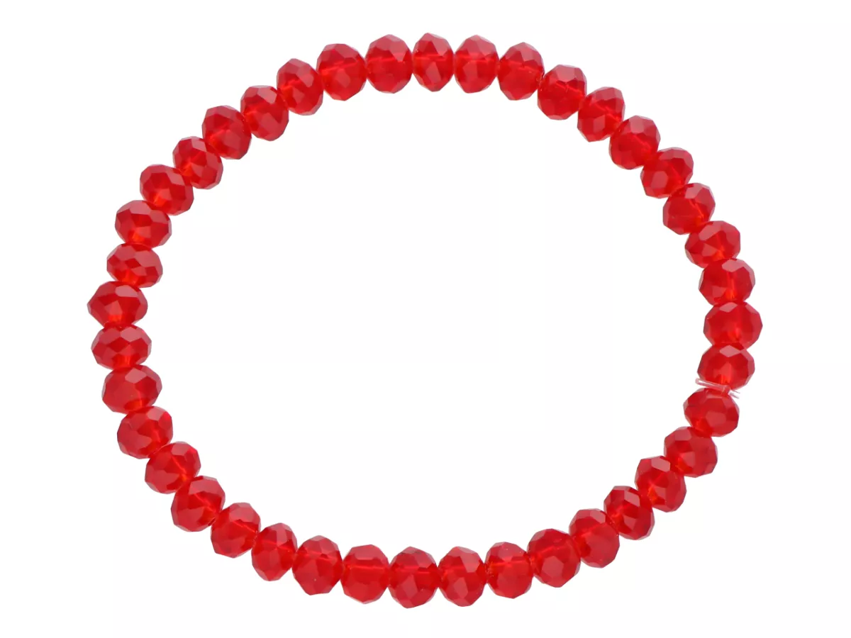 R4F91 BRANSOLETKA KRYSZTAŁKI 6 mm NA GUMCE