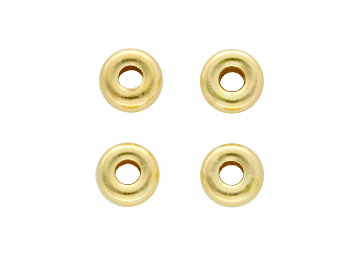 P3K53 PRZEKŁADKA OPONKA 5 mm SREBRO 925 POZŁACANE - 4 SZTUKI