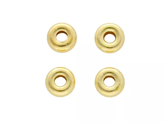 P3K53 PRZEKŁADKA OPONKA 5 mm SREBRO 925 POZŁACANE - 4 SZTUKI