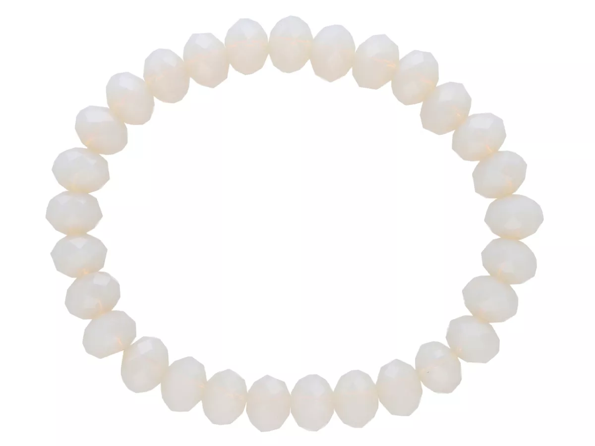 R2B16 BRANSOLETKA KRYSZTAŁKI 8 mm NA GUMCE