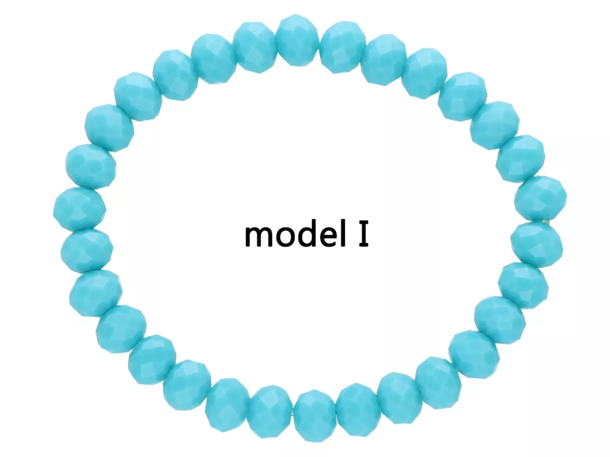 R2J46 BRANSOLETKA KRYSZTAŁKI 8 mm NA GUMCE