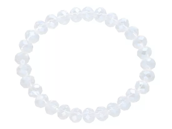 R2T28 BRANSOLETKA KRYSZTAŁKI 8 mm NA GUMCE