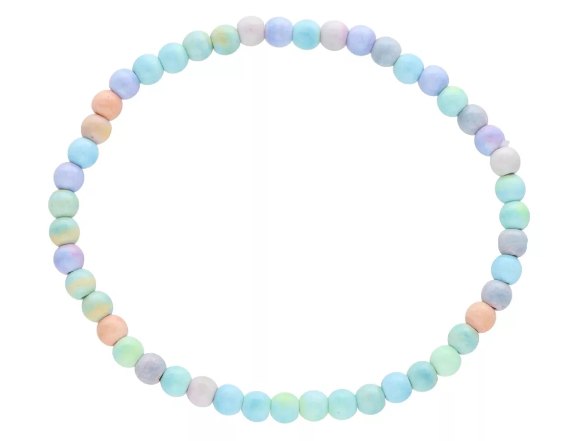 R4N11 BRANSOLETKA AGAT BIAŁY BARWIONY KULE 4 mm