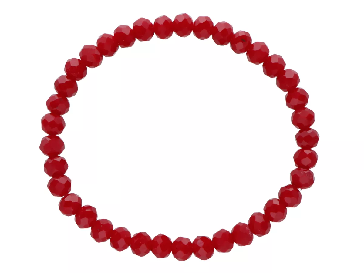 R4G08 BRANSOLETKA KRYSZTAŁKI 6 mm NA GUMCE