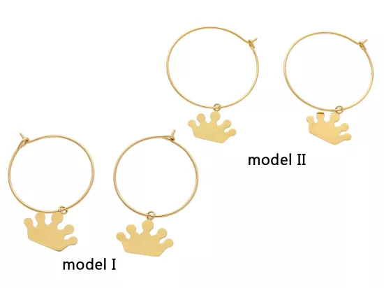 U1O78 KOLCZYKI STAL CHIRURGICZNA 1 PARA