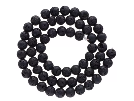 L1A21 LAWA CZARNA KULE 6,5 mm - 1 SZNUR