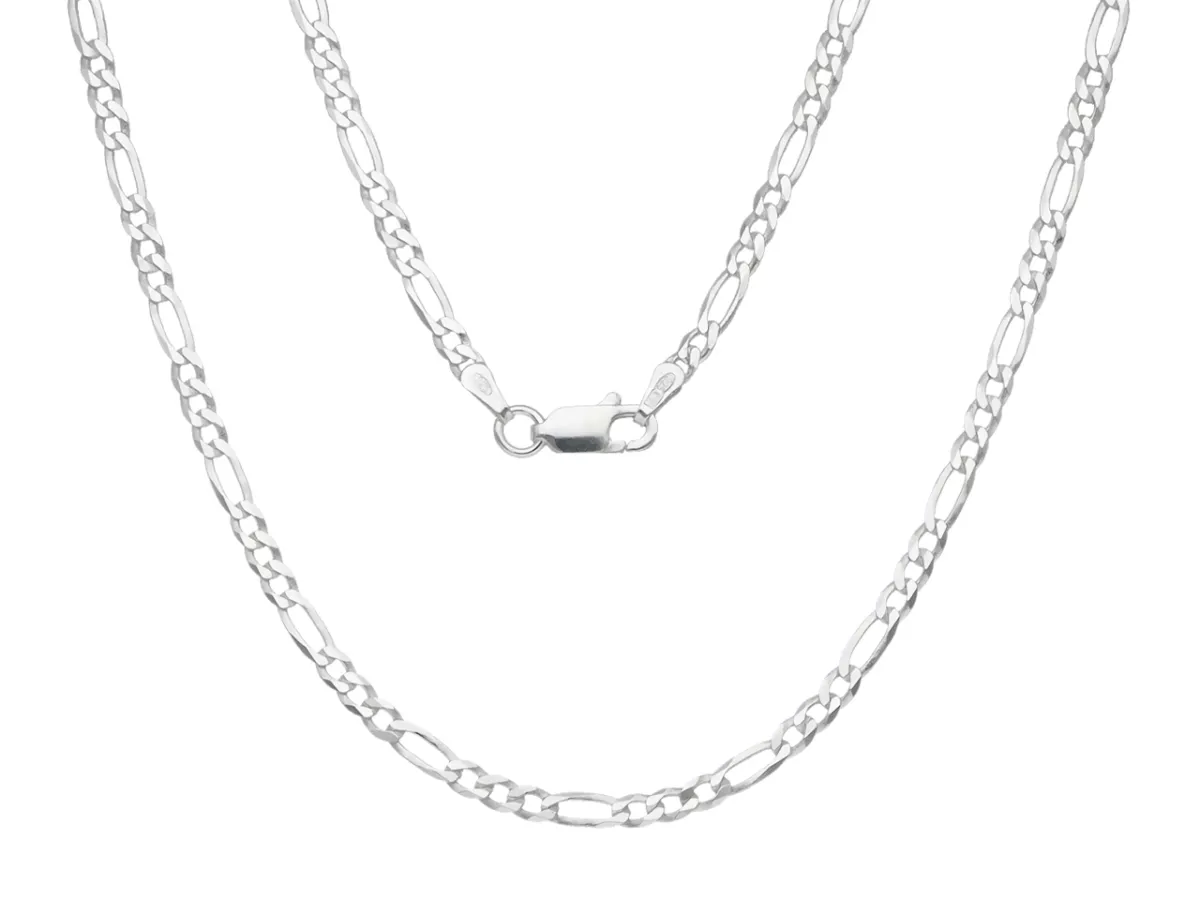 P3J27 ŁAŃCUSZEK FIGARO 45 cm SREBRO 925