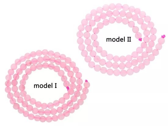 K7E94 KWARC RÓŻOWY MATOWY KULE 4,5 mm - 1 SZNUR