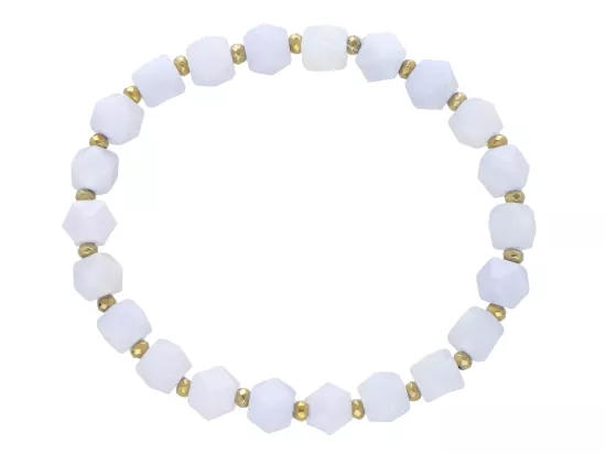 R5C19 BRANSOLETKA JADEIT AKWAMARYNOWY I HEMATYT