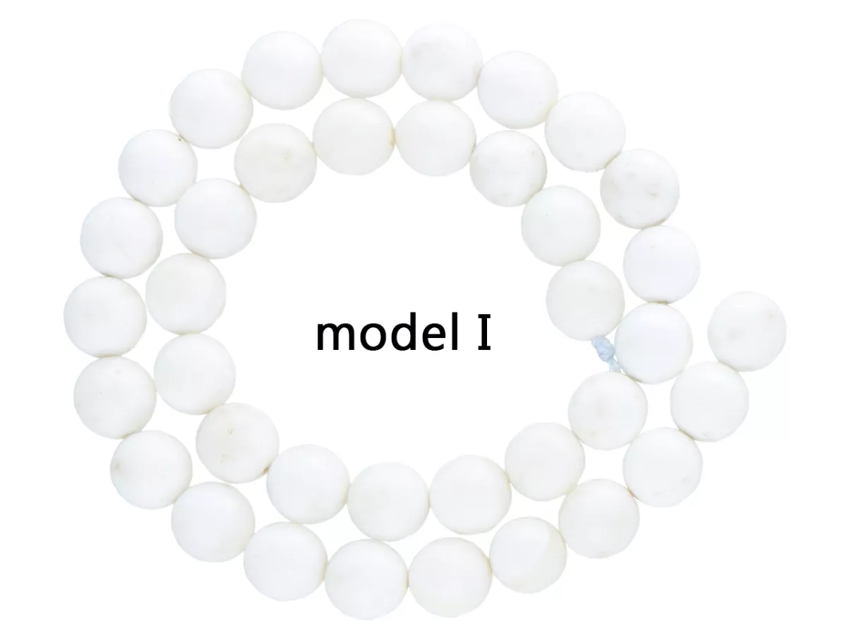 K5M54 AGAT BIAŁY CRYSTAL KULE FASETOWANE 10 mm - 1 SZNUR