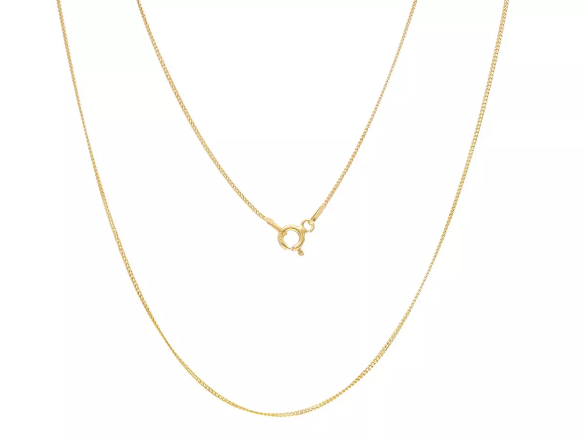 P3K43 ŁAŃCUSZEK PANCERKA 45 cm SREBRO 925 POZŁACANE