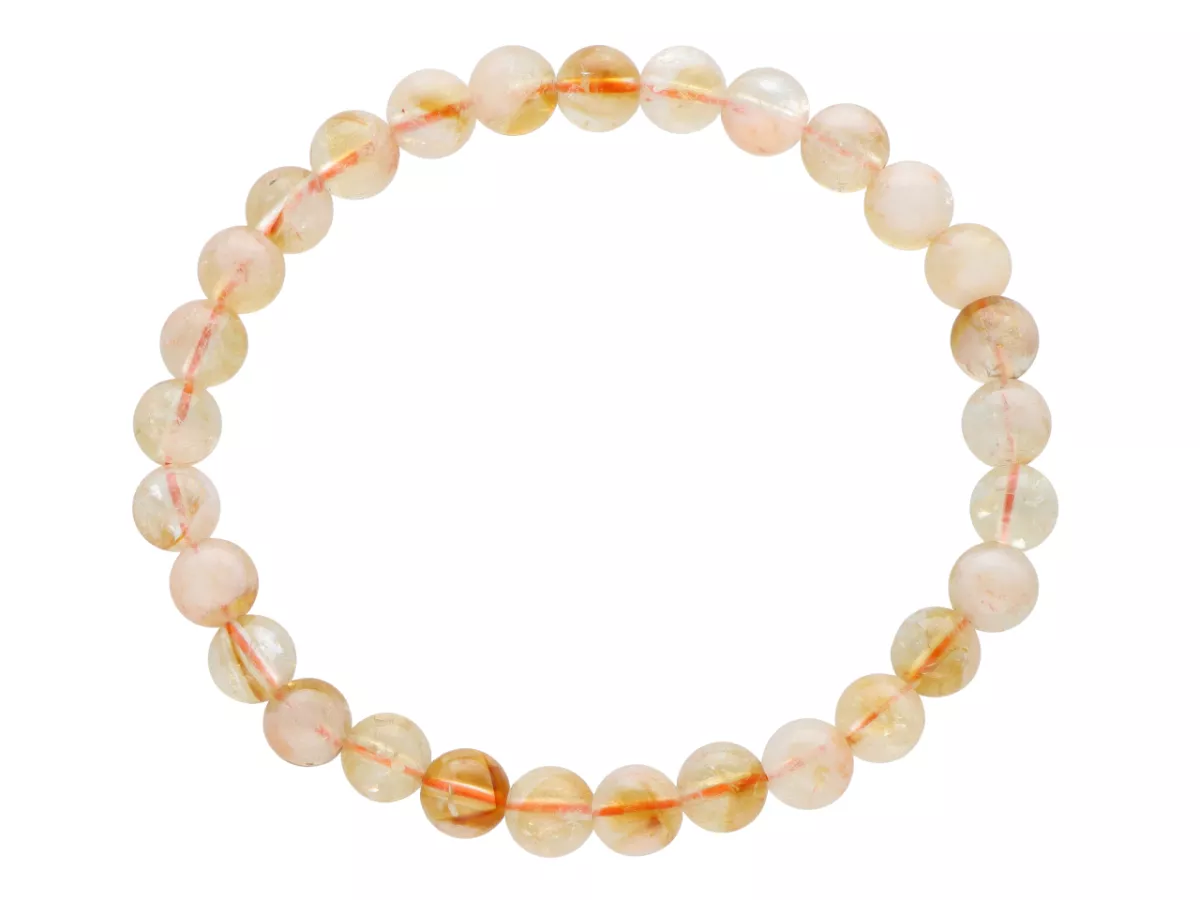 R4H43 BRANSOLETKA CYTRYN KULE 6,5 mm