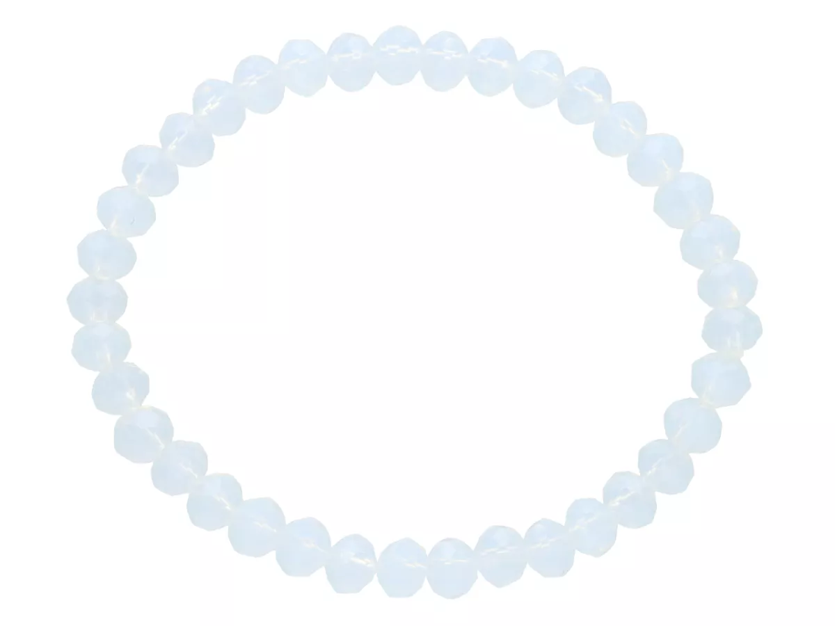 R1J85 BRANSOLETKA KRYSZTAŁKI 6 mm NA GUMCE