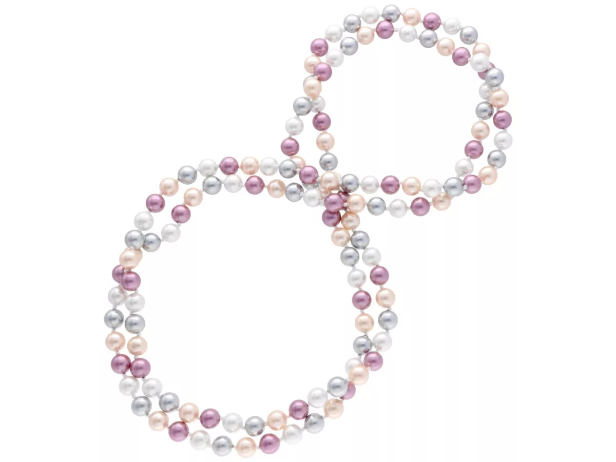 N2F20 NASZYJNIK PERŁA MAJORKA KULE 8 mm