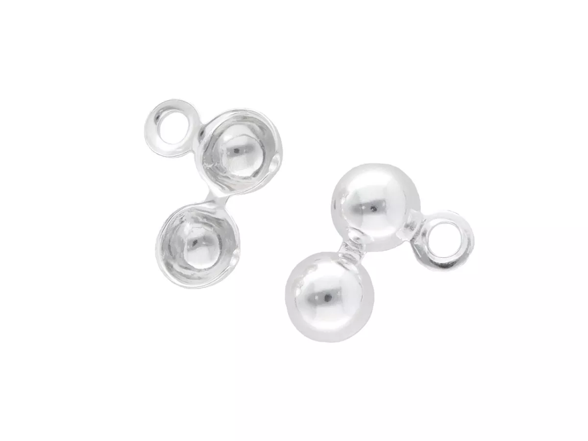 P3J98 ŁAPACZKI BOCZNE 4 mm SREBRO 925 - 2 SZTUKI