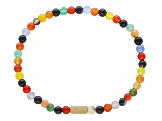 R4L59 BRANSOLETKA AGAT MIX KULE 4,5 mm