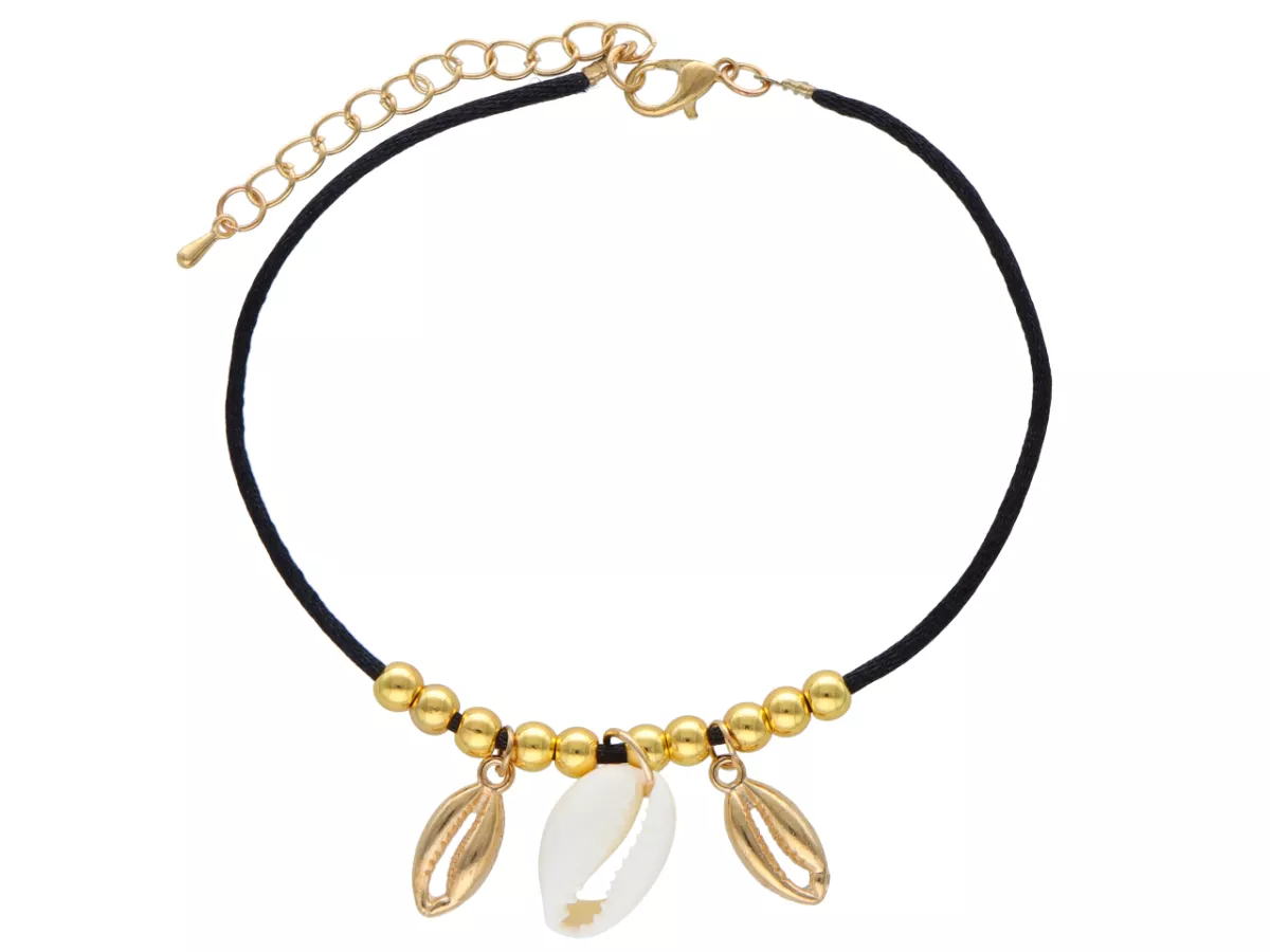 R3O70 BRANSOLETKA MUSZELKI NA NOGĘ