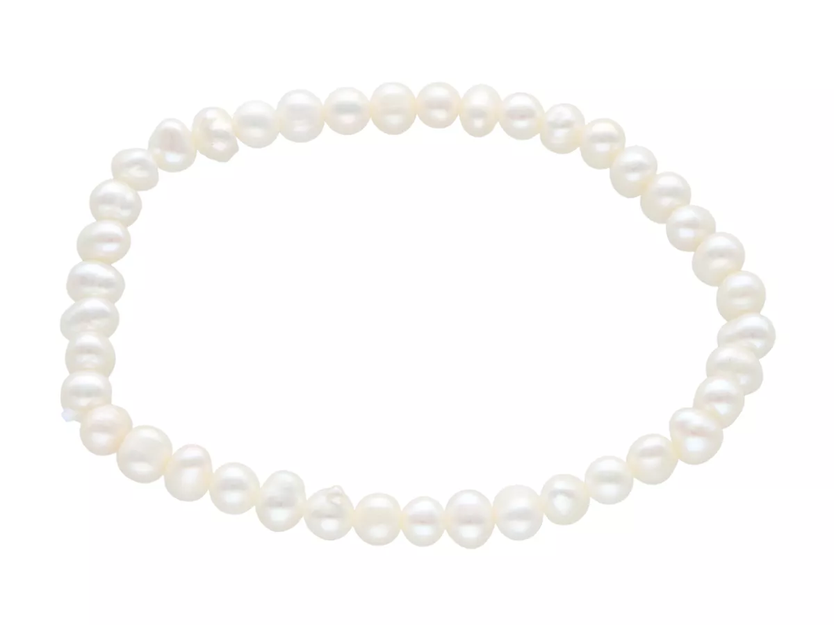 R4B48 BRANSOLETKA PERŁY NATURALNE NA GUMCE