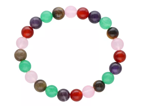 R2M33 BRANSOLETKA MIX KAMIENI KULE 8,5 mm