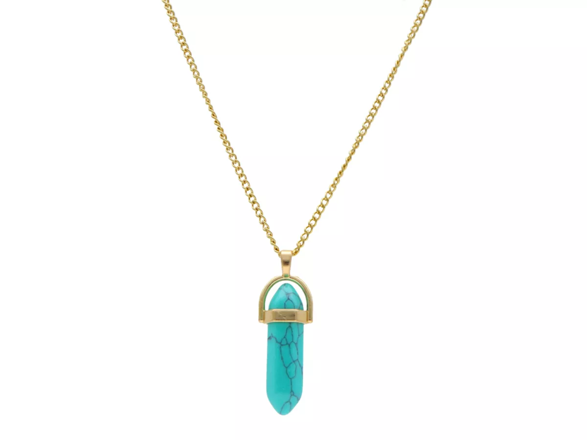 N3H90 NASZYJNIK TURKUS I STAL CHIRURGICZNA