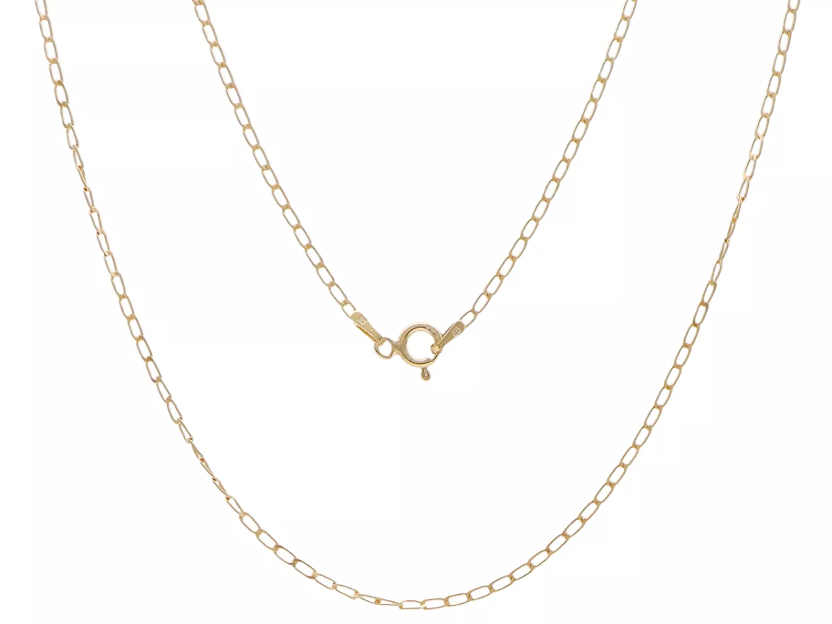 P3J60 ŁAŃCUSZEK ANKIER CHB 45 cm SREBRO 925 POZŁACANE