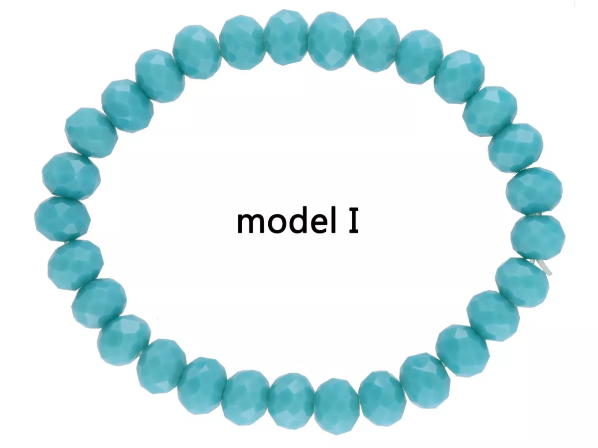 R2B25 BRANSOLETKA KRYSZTAŁKI 8 mm NA GUMCE