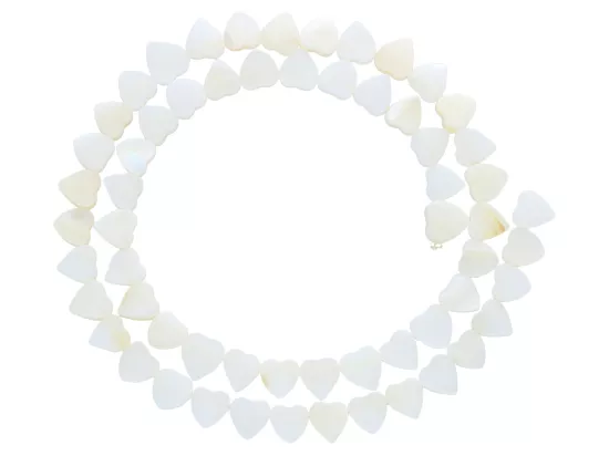 M1D71 MASA PERŁOWA SERCE 7/6 mm - 1 SZNUR