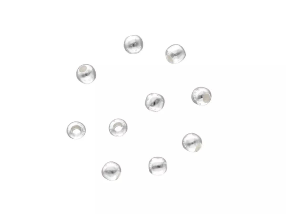 P3A72 KULKI GŁADKIE 2,2 mm SREBRO 925 - 10 SZTUK