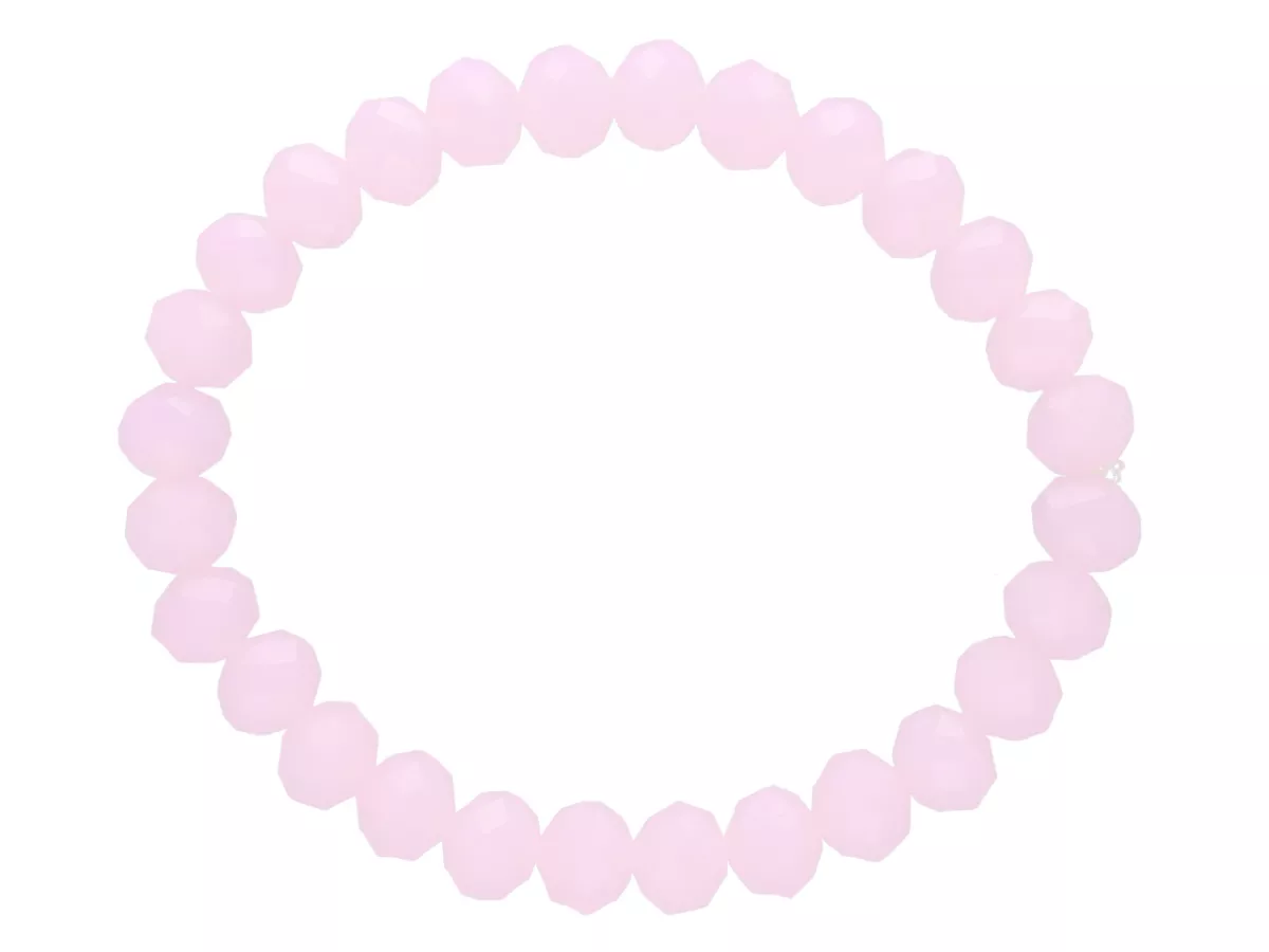 R2D72 BRANSOLETKA KRYSZTAŁKI 8 mm NA GUMCE