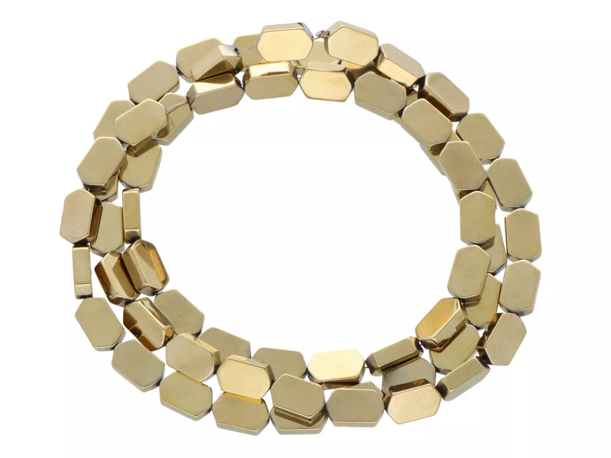 K6T58 HEMATYT SZEŚCIOKĄTY 4/6,5 mm 1 SZNUR