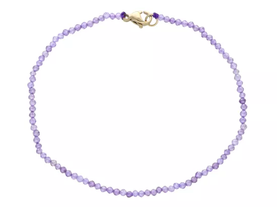 R3B23 BRANSOLETKA SZKLANA CYRKONIA KULE FASETOWANE 2 mm