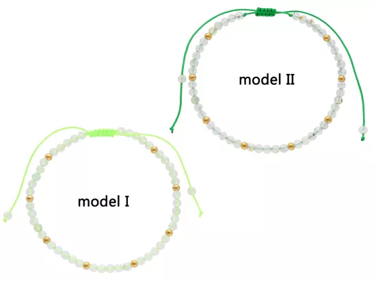 R4O13 BRANSOLETKA SHAMBALLA PREHNIT I STAL CHIRURGICZNA