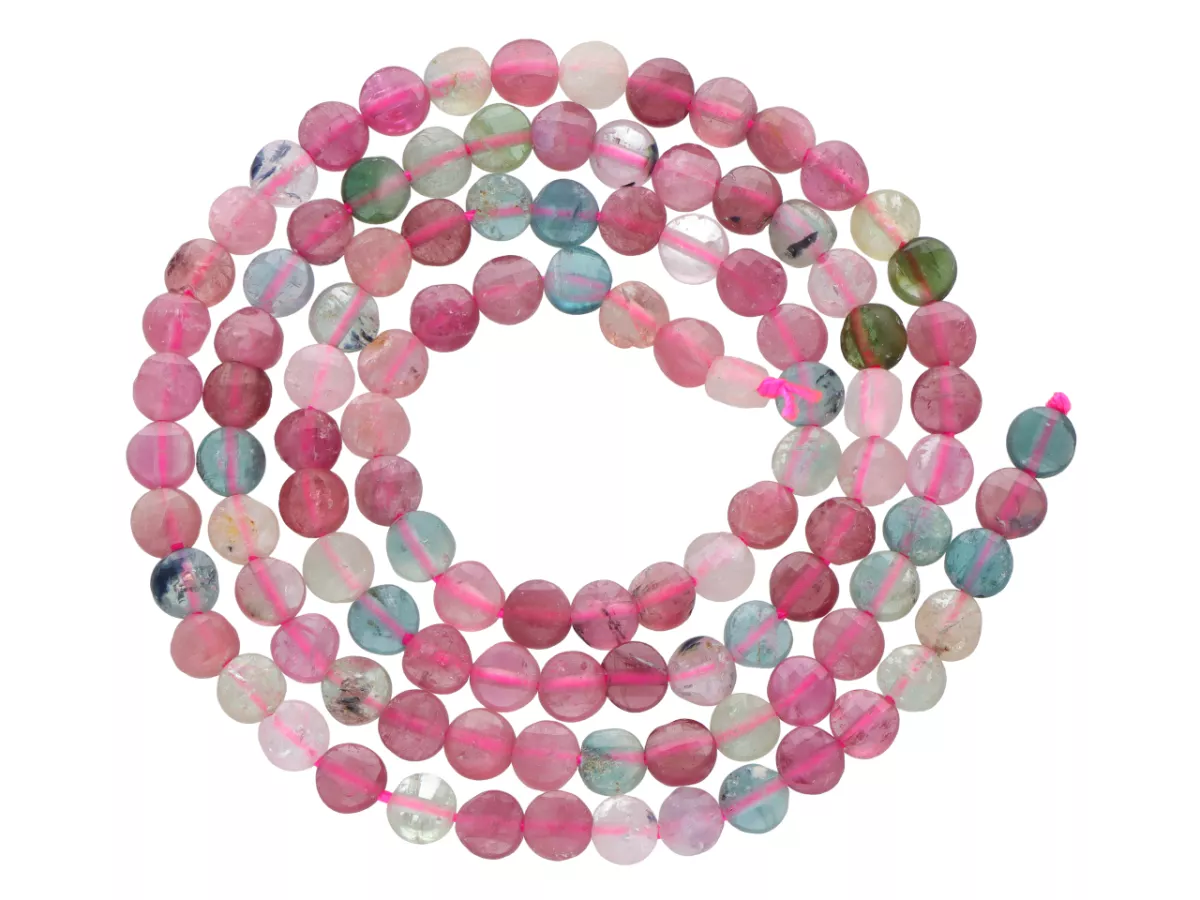 K7A69A TURMALIN DYSK FASETOWANY 4/2,5 mm - 1 SZNUR