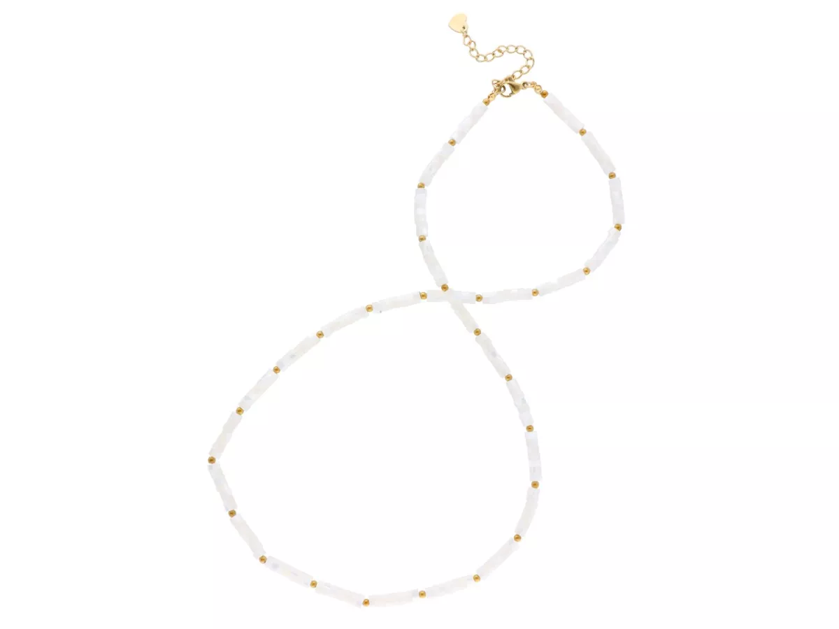 N3M63 NASZYJNIK MASA PERŁOWA I STAL CHIRURGICZNA