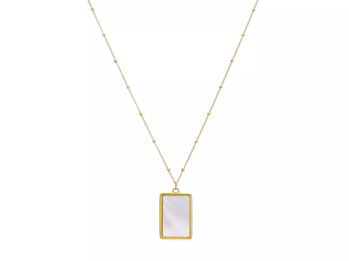 N3N22 NASZYJNIK MASA PERŁOWA I STAL CHIRURGICZNA