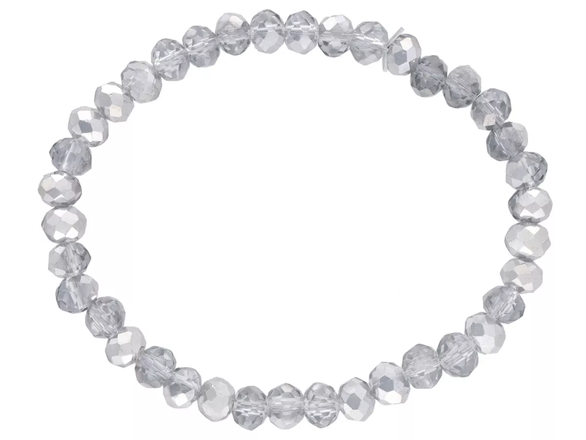 R2D28 BRANSOLETKA KRYSZTAŁKI 6 mm NA GUMCE