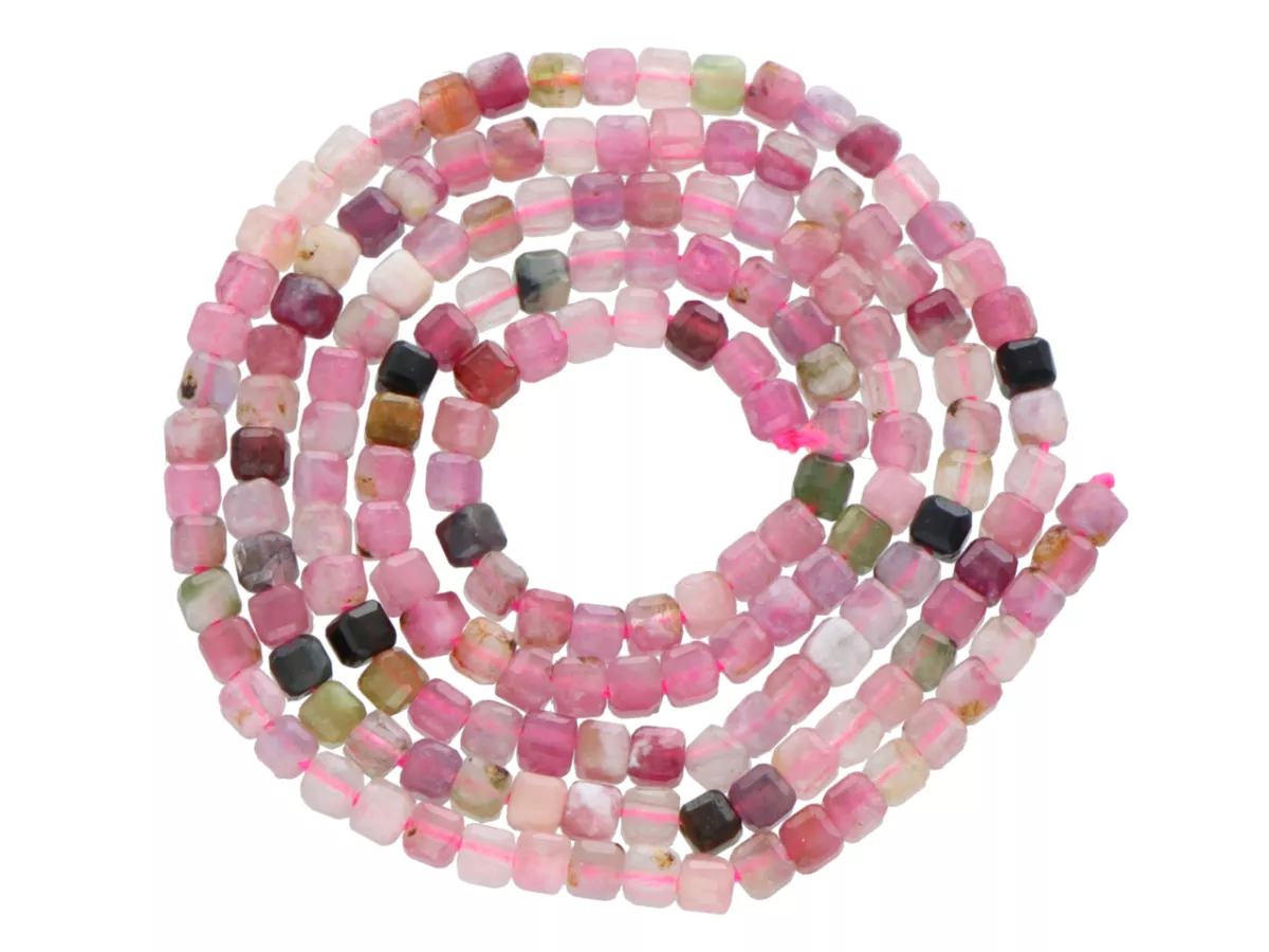 K7H55 TURMALIN KOSTKI 2,5/2,5 mm - 1 SZNUR