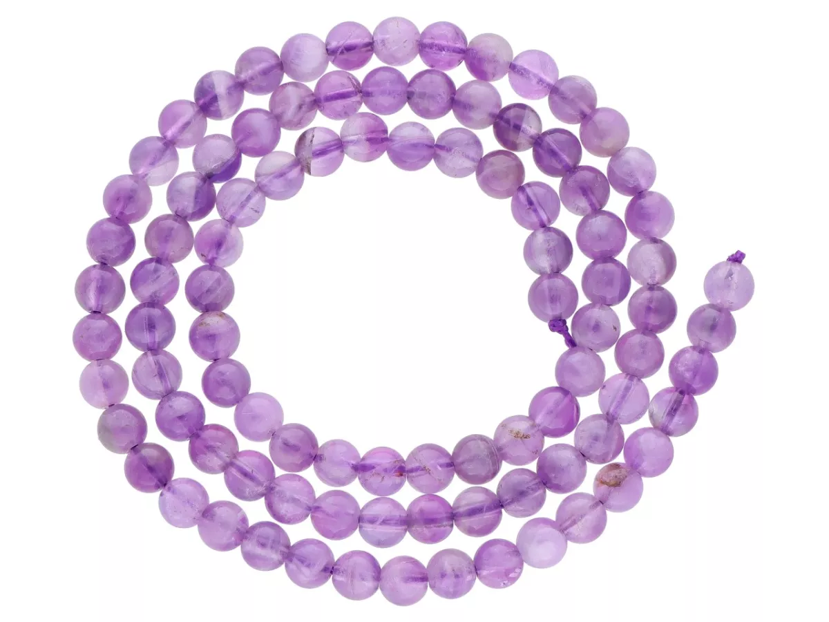 K6P73 AMETYST KULE 4,5 mm - 1 SZNUR