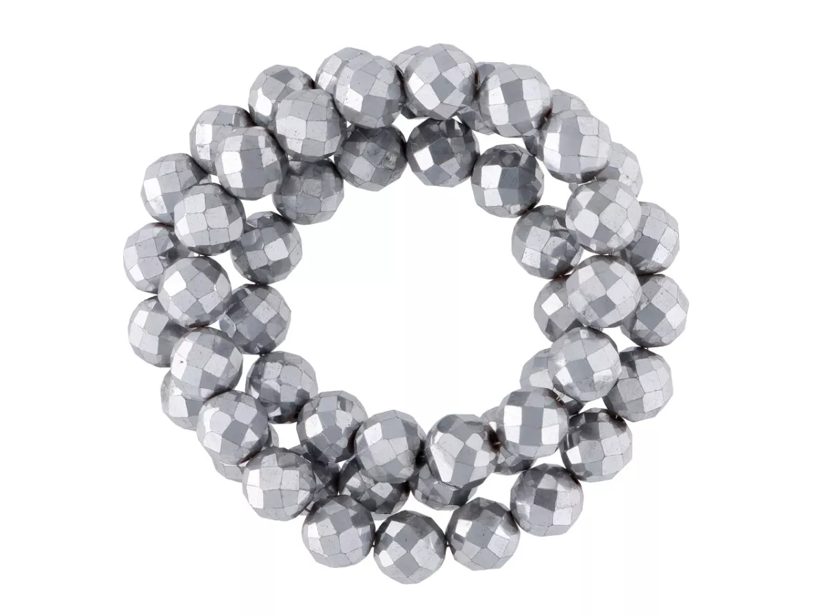 K6Z25 HEMATYT KULE FASETOWANE 8 mm - 1 SZNUR