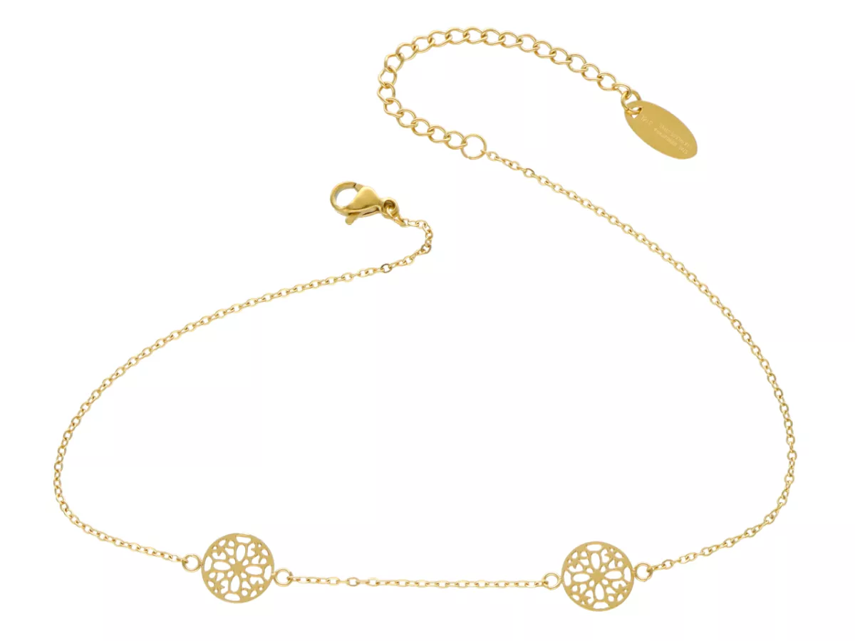 R3T64 BRANSOLETKA NA NOGĘ ZE STALI CHIRURGICZNEJ